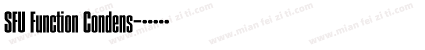 SFU Function Condens字体转换